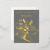 Carte Postale De Vacances En Aluminium Graphique jaune de nénuphars (Recto/Verso)