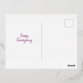 Carte Postale De Vacances En Aluminium Gratuit Thanksgiving Bouquet Gold (Verso)