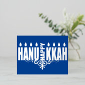Carte Postale De Vacances En Aluminium Heureux Hanoukka Menorah (Debout devant)