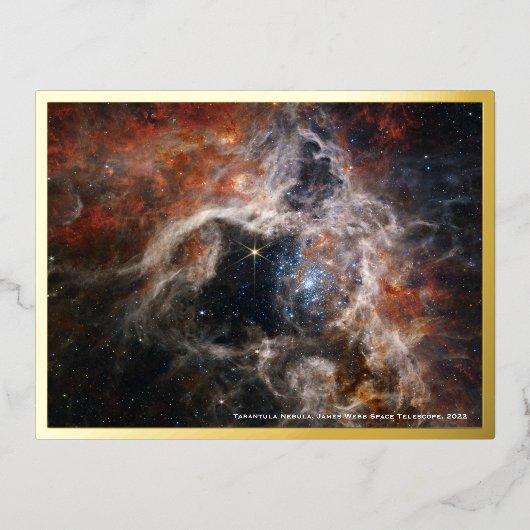 Carte Postale De Vacances En Aluminium Image de la nébuleuse de la tarentule de Webb, Car (Recto)