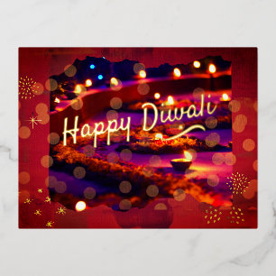 Carte Postale De Vacances En Aluminium Indian Diwali