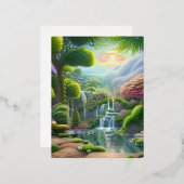 Carte Postale De Vacances En Aluminium Jardin d'Eden (Recto/Verso)