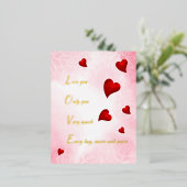 Carte Postale De Vacances En Aluminium Je t'aime, Valentine (Debout devant)