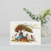 Carte Postale De Vacances En Aluminium jolie fille (Debout devant)