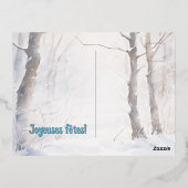 Carte Postale De Vacances En Aluminium Joyeuses fêtes - chevreuil (Verso)