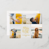 Carte Postale De Vacances En Aluminium Joyeux et brillant Photo Noël Foil (Recto/Verso)