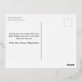 Carte Postale De Vacances En Aluminium Joyeux Howlidays Foil Empreinte de patte Dog Holid (Verso)