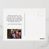 Carte Postale De Vacances En Aluminium Joyeux Jolly Happy Family Photo Christmas Green (Verso)