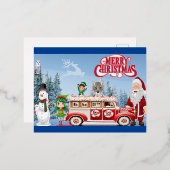 Carte Postale De Vacances En Aluminium Joyeux Noël (Recto/Verso)