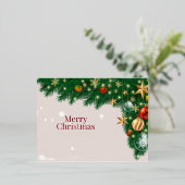 Carte Postale De Vacances En Aluminium Joyeux Noël (Debout devant)