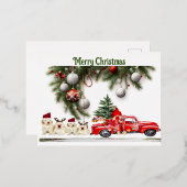 Carte Postale De Vacances En Aluminium Joyeux Noël (Recto/Verso)