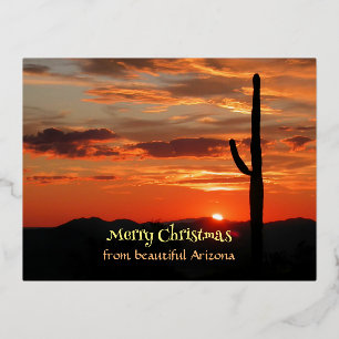 Carte Postale De Vacances En Aluminium Joyeux Noël de la belle Arizona