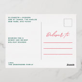 Carte Postale De Vacances En Aluminium Joyeux Noël de PAIX (Verso)