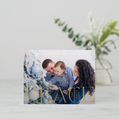 Carte Postale De Vacances En Aluminium Joyeux Noël de PAIX (Debout devant)