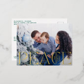 Carte Postale De Vacances En Aluminium Joyeux Noël de PAIX (Recto/Verso)