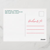 Carte Postale De Vacances En Aluminium Joyeux Noël de PAIX (Verso)