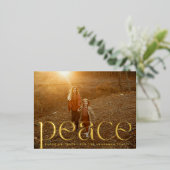 Carte Postale De Vacances En Aluminium Joyeux Noël de PAIX (Debout devant)