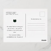 Carte Postale De Vacances En Aluminium Joyeux Noël Drôle Mignonne Chats Caroling (Verso)