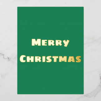 Carte Postale De Vacances En Aluminium Joyeux Noël Festif Vert