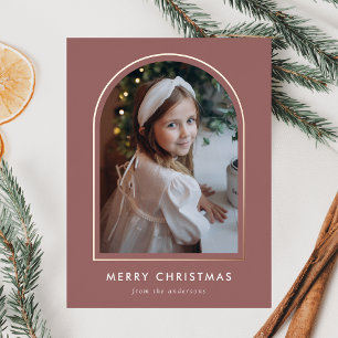 Carte Postale De Vacances En Aluminium Joyeux Noël Mauve Arch Photo