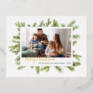 Carte Postale De Vacances En Aluminium Joyeux Noël photo