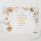 Carte Postale De Vacances En Aluminium Joyeux Noël, Photo, Message de nom, Frontière (Verso)