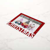 Carte Postale De Vacances En Aluminium Joyeux Noël Script Photo Simple Modern (Rotation)