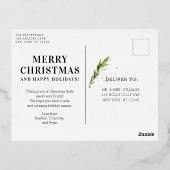 Carte Postale De Vacances En Aluminium Joyeux Noël Simple Élégant Cadre Photo Moderne (Verso)