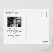 Carte Postale De Vacances En Aluminium Joyeux Noël Whimsical Gold Script photo (Verso)