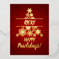 Joyeux pawlidays, sapin de Noël, flocon de neige E