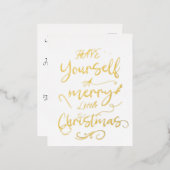 Carte Postale De Vacances En Aluminium Joyeux petit Noël, simple (Recto/Verso)