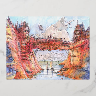 Carte Postale De Vacances En Aluminium La citta' ponte