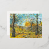 Carte Postale De Vacances En Aluminium L'automne doré dans une aquarelle en chênaie (Recto/Verso)