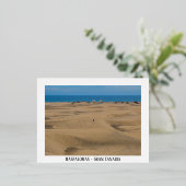 Carte Postale De Vacances En Aluminium Les dunes de Maspalomas (Debout devant)
