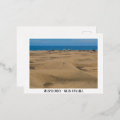 Carte Postale De Vacances En Aluminium Les dunes de Maspalomas (Recto/Verso)