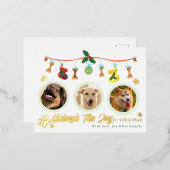 Carte Postale De Vacances En Aluminium Libérer La Joie De Noël (Recto/Verso)