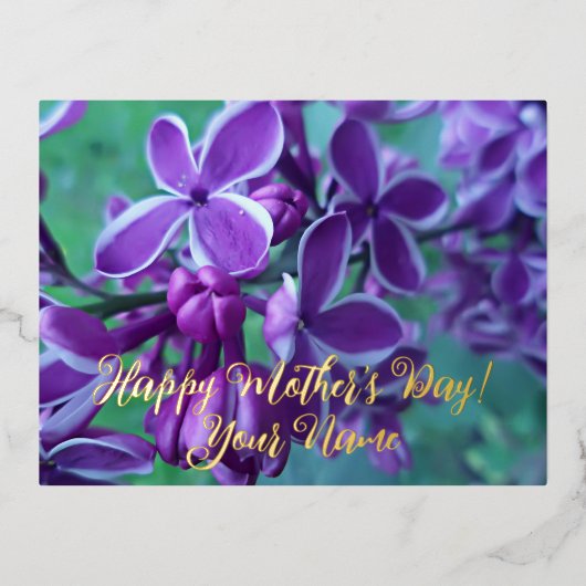 Carte Postale De Vacances En Aluminium Lilac variété de couleurs (Recto)