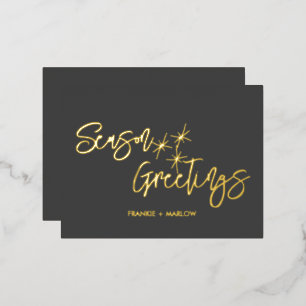 Carte Postale De Vacances En Aluminium Logo d'affaires luxueux Salutations de saison Real