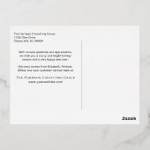 Carte Postale De Vacances En Aluminium Logo d'affaires Rouge Noël Or (Verso)