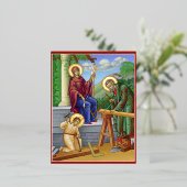 Carte Postale De Vacances En Aluminium Maison de Nazareth (Debout devant)