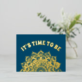 Carte Postale De Vacances En Aluminium Mandala Inde Style 1 (Debout devant)