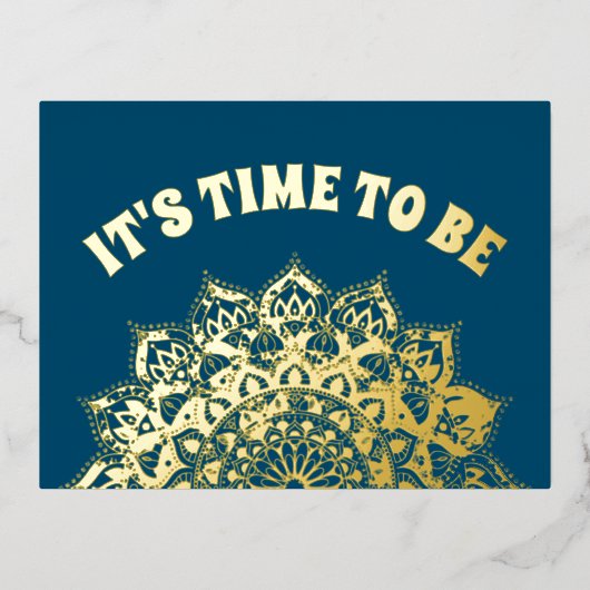 Carte Postale De Vacances En Aluminium Mandala Inde Style 1 (Recto)