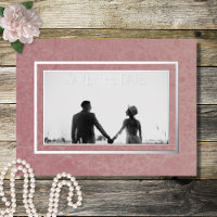 Marbre rose moderne Foil Enregistrer la date