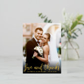 Carte Postale De Vacances En Aluminium Mariage Merci Photo pour toujours Gratte (Debout devant)