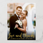 Carte Postale De Vacances En Aluminium Mariage Merci Photo pour toujours Gratte (Recto)