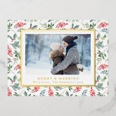 Carte Postale De Vacances En Aluminium Marié et Joyeux (Recto)