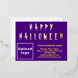 Carte Postale De Vacances En Aluminium Marque Purple Business sur Halloween