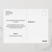 Carte Postale De Vacances En Aluminium Masque personnalisé Grad Photo Graduate Superposit (Verso)