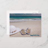 Carte Postale De Vacances En Aluminium Mère's Day Beach. Tourner, Océan (Recto/Verso)