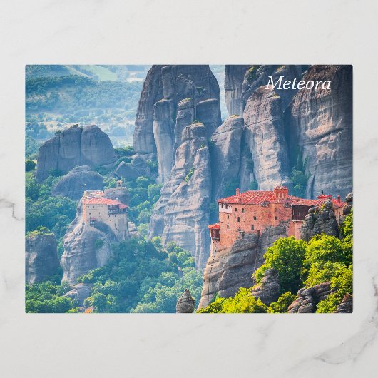Carte Postale De Vacances En Aluminium Meteora, Grèce (Recto)